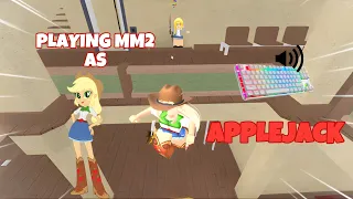 APPLEJACK DESTROYS TEAMERS IN MM2 + GAMEPLAY (KEYBOARD ASMR)