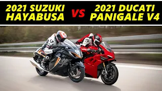 2021 Hayabusa vs Ducati Panigale v4-Drag Race Compare