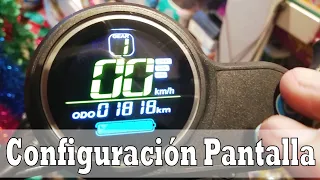 Configuración Pantalla Scooter Eléctrico Horwin