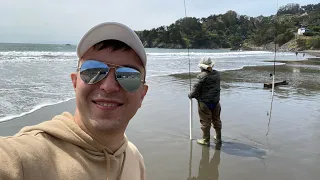 Рыбалка на тихом океане с берега. Охота на крабов! Мидии. Калифорния