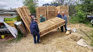 Установка панелей из соломы своими руками.