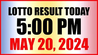 Lotto Result Today 5pm May 20, 2024 Swertres Ez2 Pcso