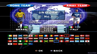 Winning Eleven 5 Final Evolution PS2 - Brazil VS Italy - Gameplay