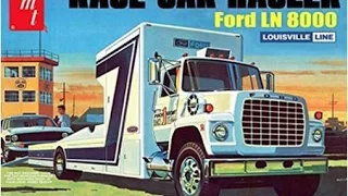 How to Build the Race Car Hauler Ford LN 8000 1:25 Scale AMT Model Kit #758 Review