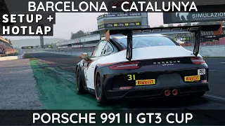 ACC | Porsche 991ii GT3 Cup @ Barcelona Catalunya | Setup walk-through | Hotlap |