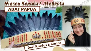 CARA MEMBUAT HIASAN KEPALA ADAT PAPUA/ Tutorial Mahkota Adat Papua Mudah/ Hiasan Kepala Karnaval