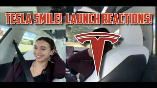 Tesla Launch Reactions! - Compilation of the BEST Tesla Acceleration Reactions- Tesla Smile Rewind!