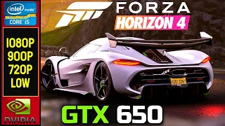 Forza Horizon 4 | GTX 650 | 1080P - 900P - 720P Low | 2021