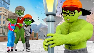 The Unequal Battle Between Nick Hulk and Spider Zombie - Scary Teacher 3D Hero Animation