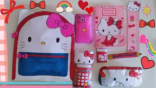 [❤️paper diy❤️] Hello Kitty School Bag! 🔇ASMR 헬로키티 스쿨백! 스퀴시 종이놀이