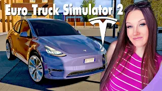 🥰 Tesla Model Y в Euro Truck Simulator 2