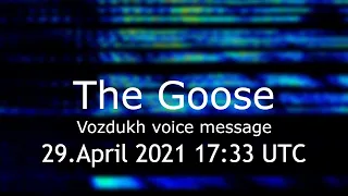 The Goose Vozdukh voice message 29.April 2021 17:33 UTC