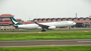 Spectacular up close take-offs at Soekarno–Hatta Airport Jakarta Runway 07L