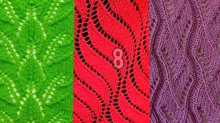 Суперские узоры для вязания спицами, 8 схем. Superb patterns for knitting, 8 patterns.