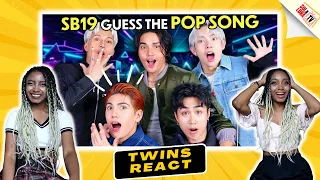 TWINS REACT - SB19 Guesses The Pop Song In One Second Challenge Reaction