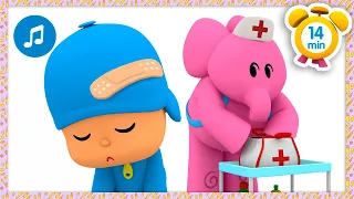 🤧 Elly enfermeira + MÚSICA INFANTIL [ 14 minutos ]| Desenhos animados para Crianças - POCOYO