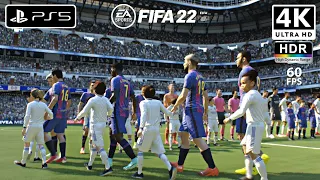 FIFA 22 (PS5) Real Madrid vs Barcelona El Clasico (4K ᵁᴴᴰ 60ᶠᵖˢ HDR) Gameplay No Commentary