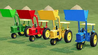 LOADER OF COLORS ! TRANSPORTING & SUGARCANE LOADING & SELLING with JOHN DEERE TRIKE! FS22