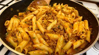 My Family Favorite Recipe! Pasta With Minced Meat Recipe!