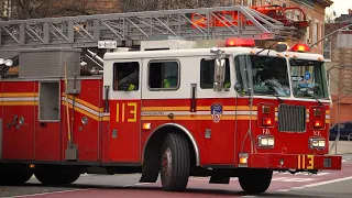 *FDNY PA300* OLD 2002 Seagrave Ladder 113 Spare Urgently Responding