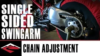 How to Adjust a Motorcycle Chain on a Single Sided Swingarm