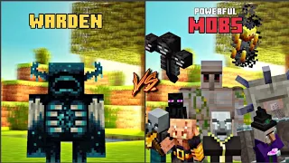 Warden vs Every Powerful Mobs In MINECRAFT | Who will win ? | Deep Dark Snapshot | MR NOVA