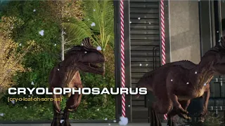 Species Field Guide   Cryolophosaurus | Jurassic World Evolution 2 [SUBTITULADO]