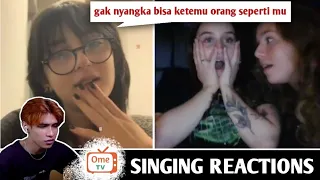 Cewek ini histeris sampe kebingungan setelah aku nyanyiin lagu bahasanya | SINGING REACTIONS OmeTV