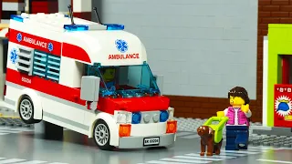 Lego City Emergency Ambulance Dog Crash