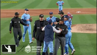Ejections 031-33 - Blue Jays pitcher Yimi Garcia, coach Pete Walker & manager Charlie Montoyo Tossed