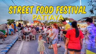 Pattaya Street Food Market on Weekend l Walk & Eat Festival 2022