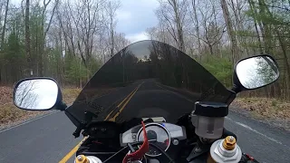 Yamaha R6 twisty roads, raw footage (Gopro8 unedited video test)