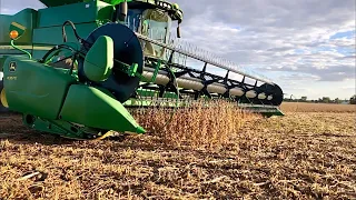 How do you convert the combine from corn to soybeans?