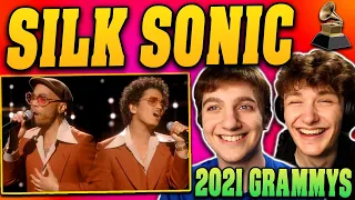 Bruno Mars & Anderson Paak (Silk Sonic) - 'Leave The Door Open' GRAMMYs 2021 LIVE REACTION!!