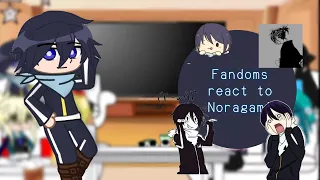 Fandoms react to Noragami/Yato || RUS/ENG || by Merbbe ||