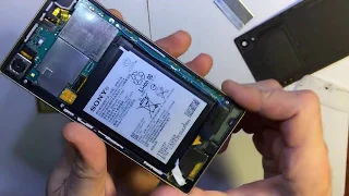 Sony Xperia Z5 - замена батареи аккумулятора / battery replacement