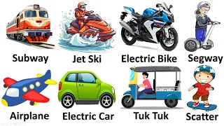 Vehicle Names | Types of Vehicles in English |Vehicles Vocabulary Words| Mode of Transport