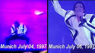 Michael Jackson - Thriller - HIStory World Tour in Munich 04 vs 06 July 1997 - (Comparison)