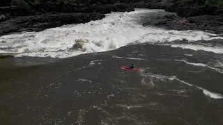 Kayaker gets rag dolled by huge rapid! #shorts
