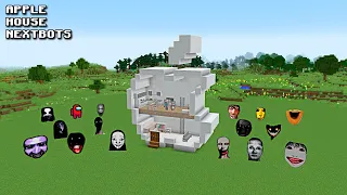 SURVIVAL APPLE HOUSE WITH 100 NEXTBOTS in Minecraft Gameplay - Coffin Meme