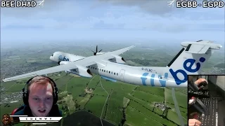 [P3D] EMERGENCY LANDING! Engine Failure After V1 @ EGBB | Dash-8 Q400 Shared Cockpit