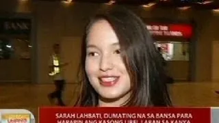 UB: Sarah Lahbati, dumating na sa bansa para harapin ang kasong libel laban sa kanya