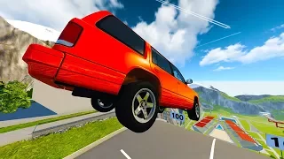 WHICH CAR CAN FLY THE FURTHEST ON CAR JUMP ARENA? - BeamNG Drive Challenge!