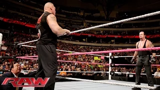 Brock Lesnar konfrontiert den Undertaker kurz vor Hell in a Cell: Raw – 19. Oktober 2015