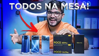 TODOS NA MESA: Poco X3 Pro, X4 Pro e X5 Pro! QUAL COMPRAR? Mudou MUITO?