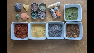 Processing Soil and Rocks for Paint and Pigment Sticks (this version has no sound).