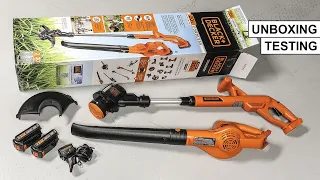 BLACK+DECKER 20V Cordless String Trimmer/Edger + Sweeper Combo Kit For Small Yard Unboxing & Testing