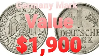 Germany 1 Deutsche Mark coin Value (1954~1955) & Grading grade quantity. Germany old coins.