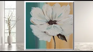 Easy Flower /Acrylic Painting / Simple /  STEP by STEP/ MariArtHome