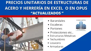 Precios Unitarios de Estructura y Herreria.